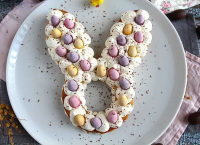 Easter bunny cream tart, Recipe Petitchef image