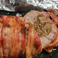 Bacon Wrapped Stuffed Pork Tenderloin Recipe | Allrecipes image