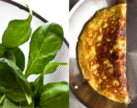 Spinach and Garlic Omelet Recipe - NYT Cooking image