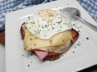 Strammer Max (German Open-Face Sandwich with Ham, Cheese ... image
