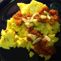 Scrambled Eggs with Leek and Sauce Recipe | Allrecipes image