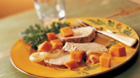 Slow-Cooker Garlic Pork Roast and Sweet Potatoes Recipe ... image