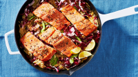 BAKED SALMON WITH CREAMY ORZO RECIPES