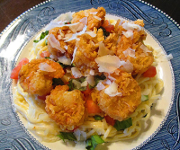 Fried Shrimp & Angel Hair Pasta | Just A Pinch Recipes image