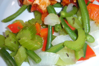 Steamed Green Beans, Celery, Red Pepper & Onions Recipe ... image