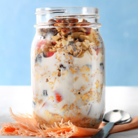 Apple Cinnamon Overnight Oats Recipe: How to Make It - Taste of Home: Find Recipes, Appetizers, Desserts, Holiday Recipes & Healthy Cooking Tips image