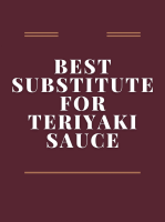 GINGER SUBSTITUTE FOR TERIYAKI RECIPES