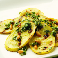 Pesto-Topped Grilled Summer Squash Recipe | EatingWell image
