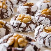 Chocolate Walnut Crinkle Cookies - Jamie Geller image