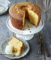 Orange Chiffon Cake with Buttermilk Ice Cream Recipe image