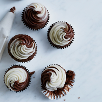 Black-and-White Cupcakes Recipe | Food & Wine image