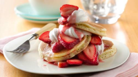 Strawberries and Cream Pancakes Recipe - BettyCrocker.com image