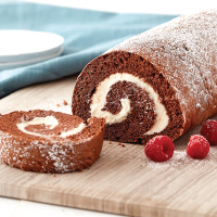 Chocolate Swiss Roll with Cream Filling | Ready Set Eat image