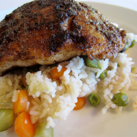 Blackened Catfish and Spicy Rice Recipe | Allrecipes image