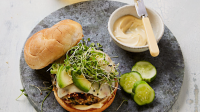California-Style Veggie Burgers Recipe | Martha Stewart image