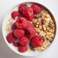 Muesli with Raspberries Recipe | EatingWell image