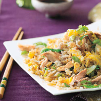 Chicken and Brown Rice Recipe | Martha Stewart image