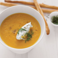 Easter Carrot Soup Recipe | MyRecipes image