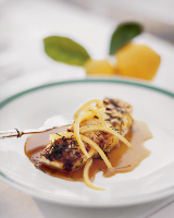 Halibut with Lemon Sauce Recipe | Martha Stewart image