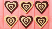 Dark- and White-Chocolate Shortbread Hearts Recipe ... image