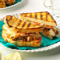 Chicken & Caramelized Onion Grilled Cheese Recipe: How to ... image