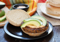 Spicy Black Bean Burgers with Chipotle Mayonnaise ... image