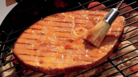 Grilled Ham Steak with Mustard Sauce Recipe - BettyCrocker.com image
