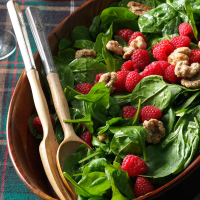 Spinach Salad with Raspberries & Candied Walnuts Recipe ... image