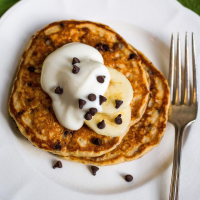 Banana-Chocolate Chip Pancakes Recipe | EatingWell image