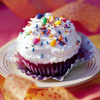 Lemon-Blueberry Ice-cream Cupcakes Recipe | MyRecipes image