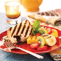 Grilled Cake and Fruit Recipe: How to Make It image