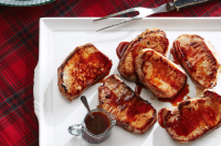 Best Pork Chops With Bourbon-Molasses Glaze Recipe - How ... image