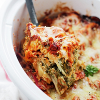 Spinach and Feta Crock Pot Lasagna Recipe | Diethood image
