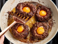 Egg-In-A-Hole Burger Recipe - How to Make an Egg ... - Delish image