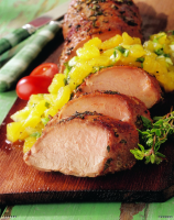 Cedar-Smoked Pork Loin with Pineapple Salsa | Pork Recipes ... image