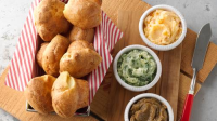 Mini-Popovers with Flavored Butter Trio Recipe ... image