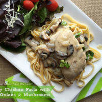 Creamy Chicken with Green Onions & Mushrooms #DipYourWay image