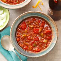Ground Beef Chili Recipe: How to Make It - Taste of Home: Find Recipes, Appetizers, Desserts, Holiday Recipes & Healthy Cooking Tips image