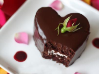 Heart-Shaped Chocolate Raspberry Cakes : Recipes : Cooking ... image