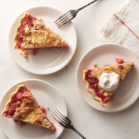 Rhubarb Pie with Crumb Top Recipe | Land O’Lakes image