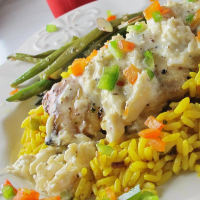 Broiled Grouper with Creamy Crab and Shrimp Sauce Recipe ... image