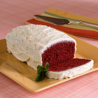 Red Velvet Loaf Cakes Recipe | MyRecipes image