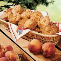 Almond Peach Muffins Recipe: How to Make It image