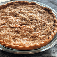 Spiced Peach Pie Recipe with Crumble Topping image