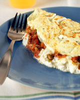 Egg-White Omelet with Goat Cheese Recipe | Martha Stewart image