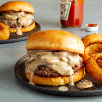 Mushroom Swiss Burgers Recipe: How to Make It image