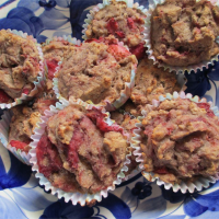 Strawberry Rhubarb Muffins Recipe | Allrecipes image