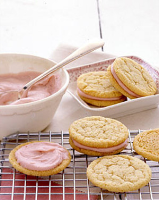 Raspberry Cream Sandwich Cookies Recipe | Martha Stewart image