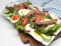 Layered Beef Salad with Warm Dressing Recipe | Allrecipes image