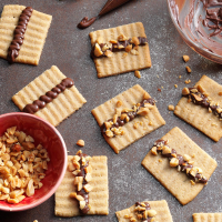 Chocolate Topped Peanut Butter Spritz Recipe: How to Make It image